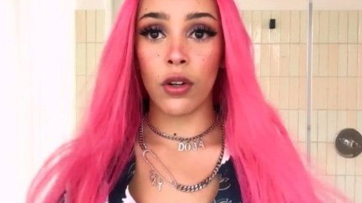 Doja Cat's E-Girl Makeup Routine With Freck OG